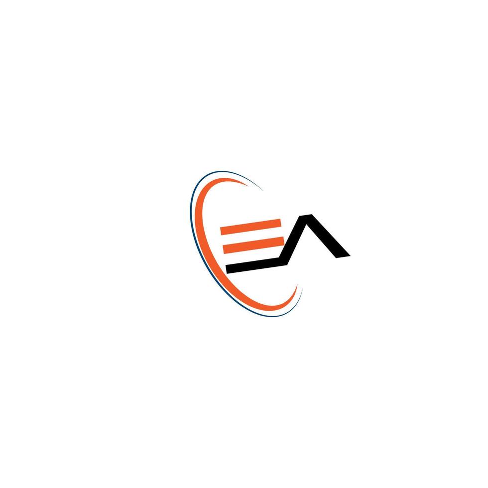 ea gemakkelijk schoon modern stijl eerste brieven logo vector