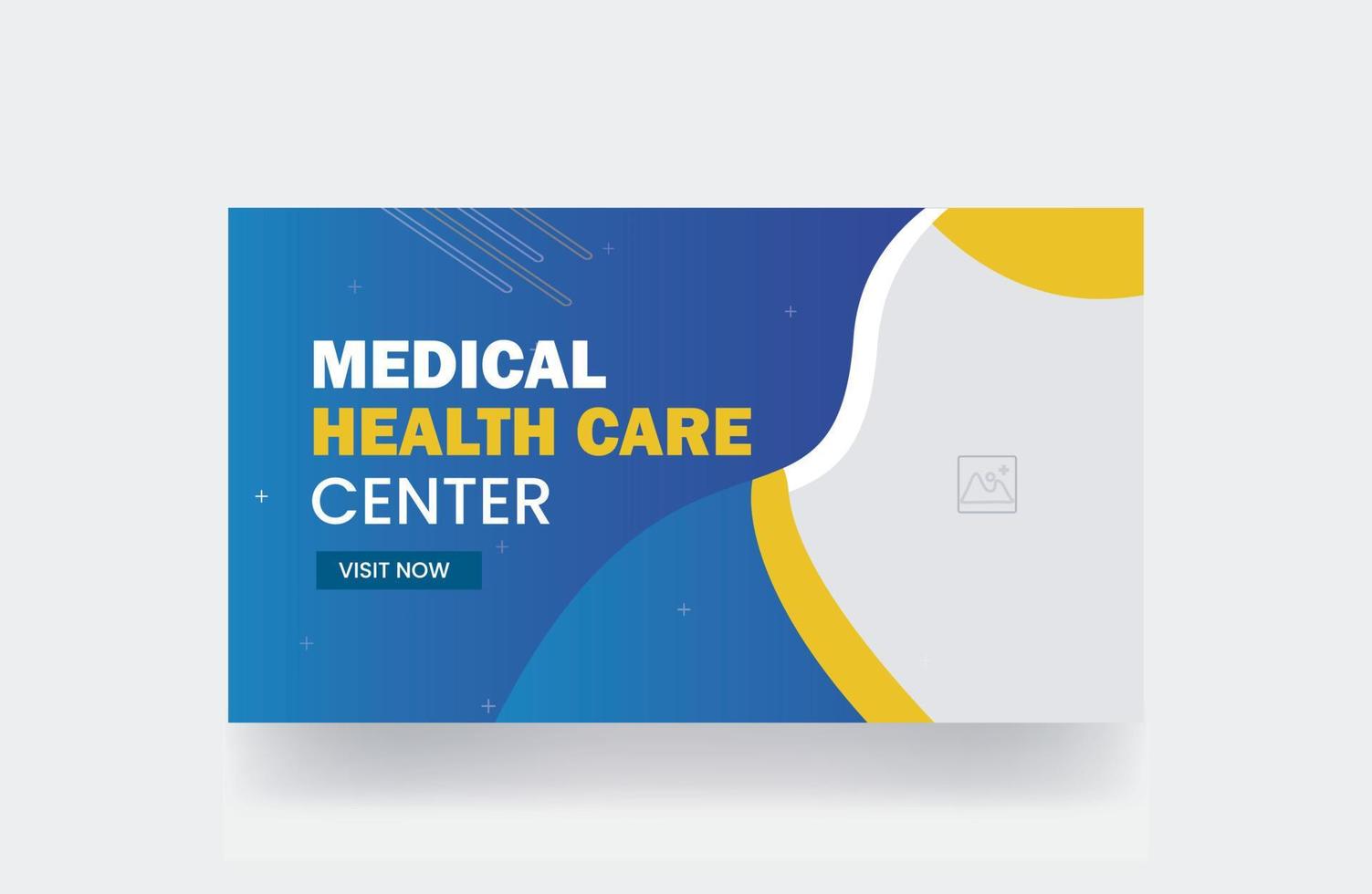 medisch gezondheidszorg banier u miniatuur video Hoes miniatuur sjabloon web banier kliniek vector