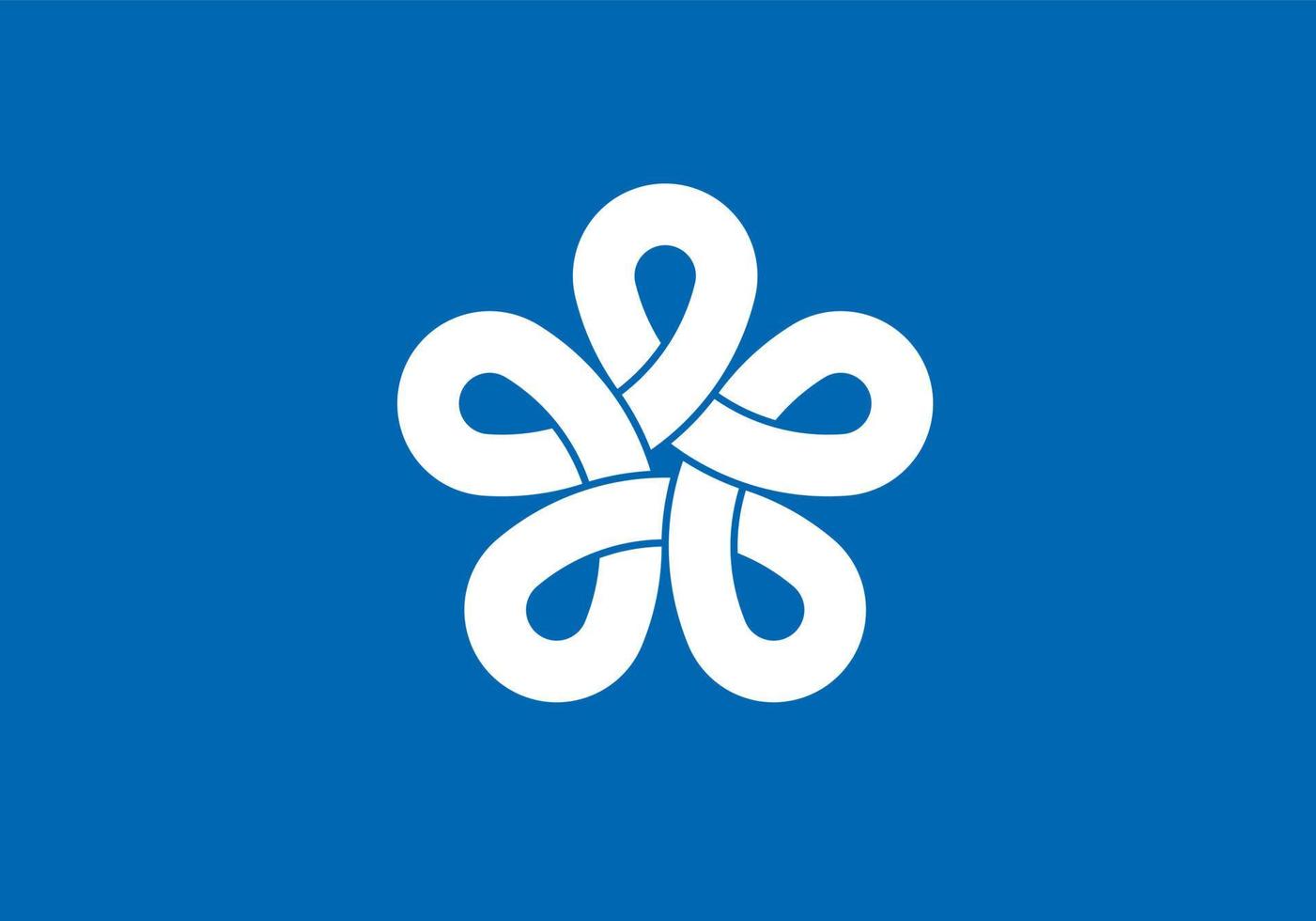 fukuoka vlag, Japan prefectuur. vector illustratie