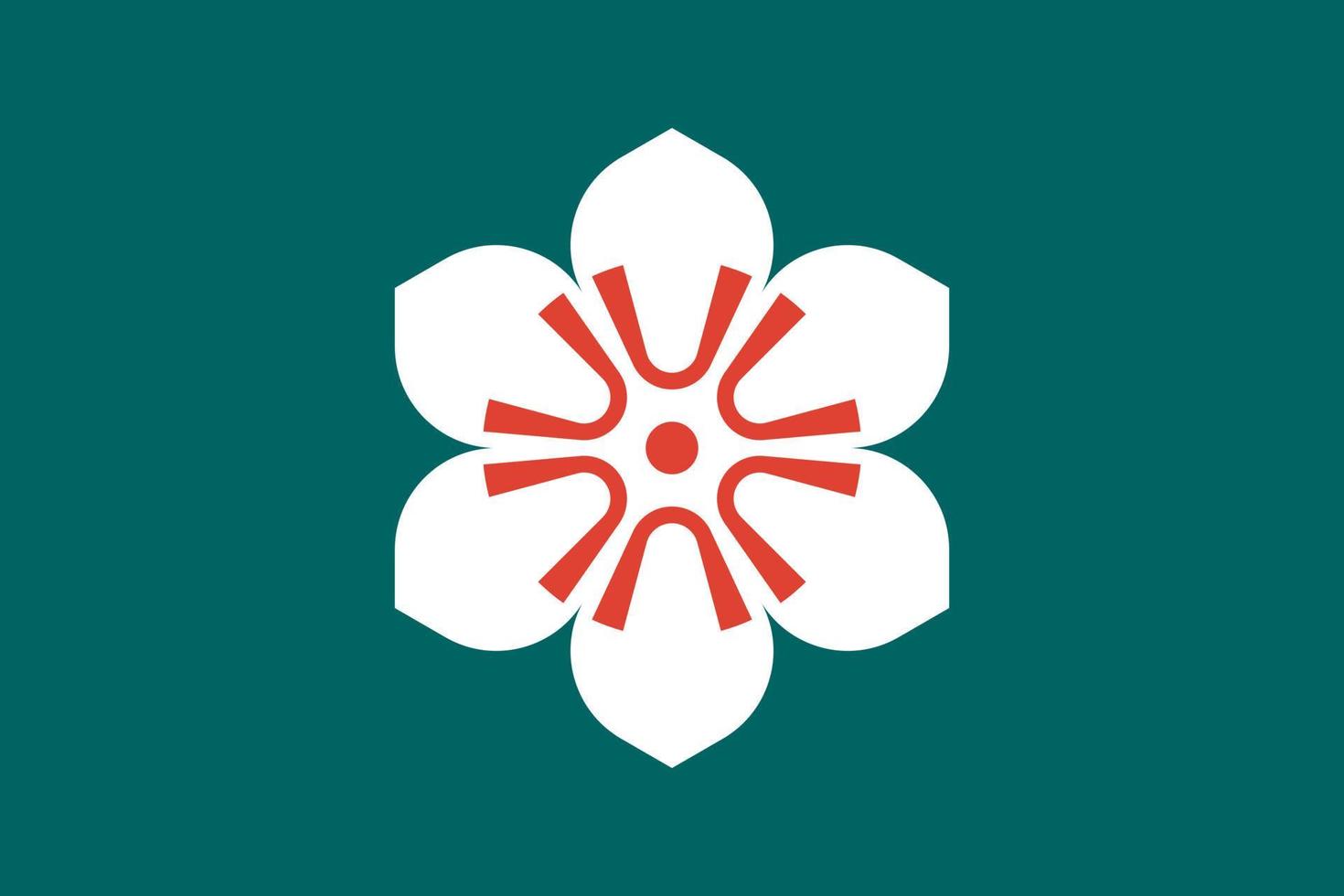 saga vlag, Japan prefectuur. vector illustratie