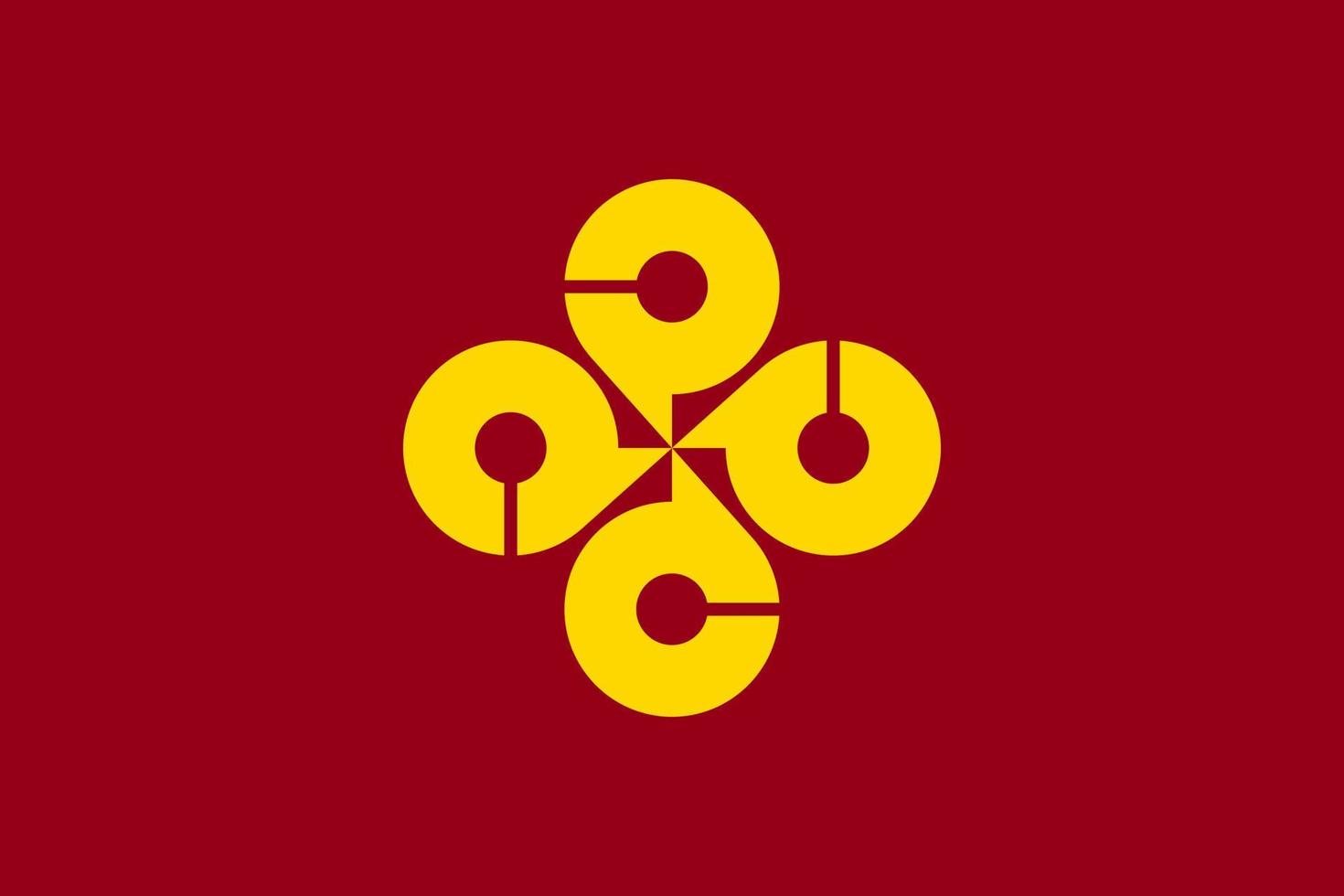 shimane vlag, Japan prefectuur. vector illustratie