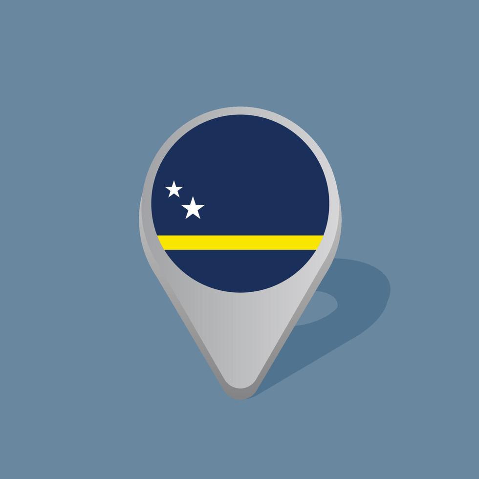 illustratie van Curacao vlag sjabloon vector