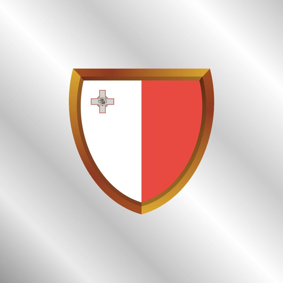 illustratie van Malta vlag sjabloon vector