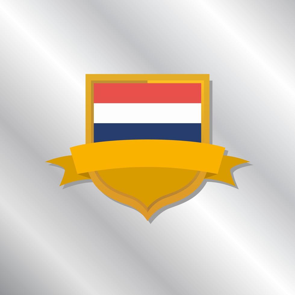 illustratie van Nederland vlag sjabloon vector