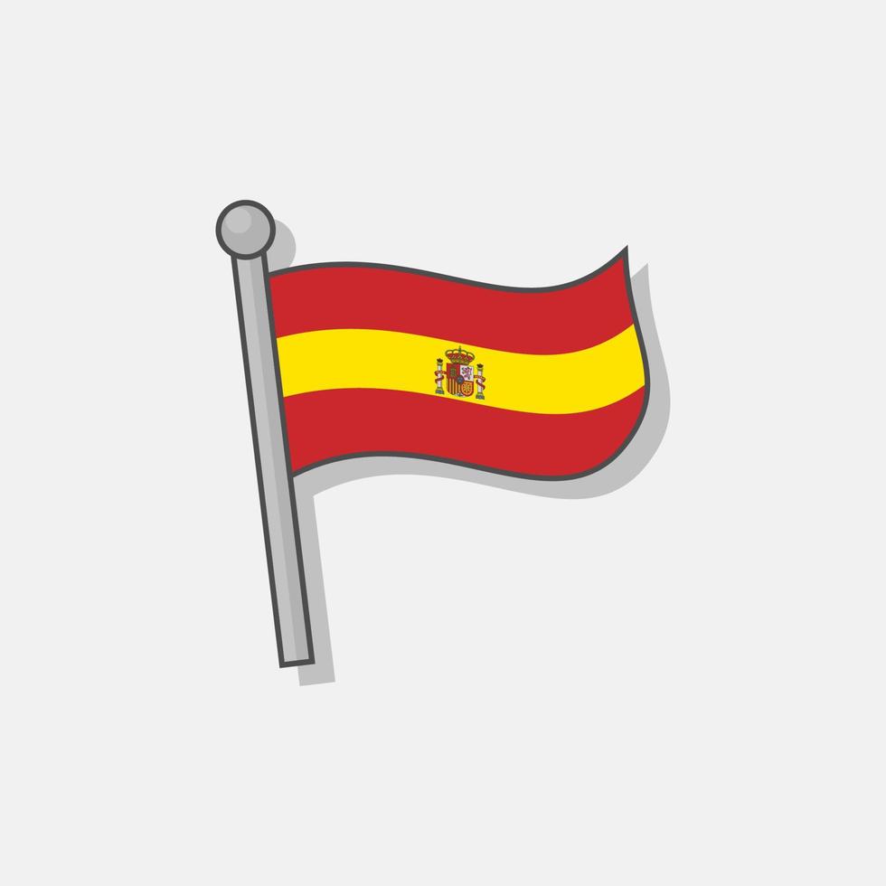 illustratie van Spanje vlag sjabloon vector