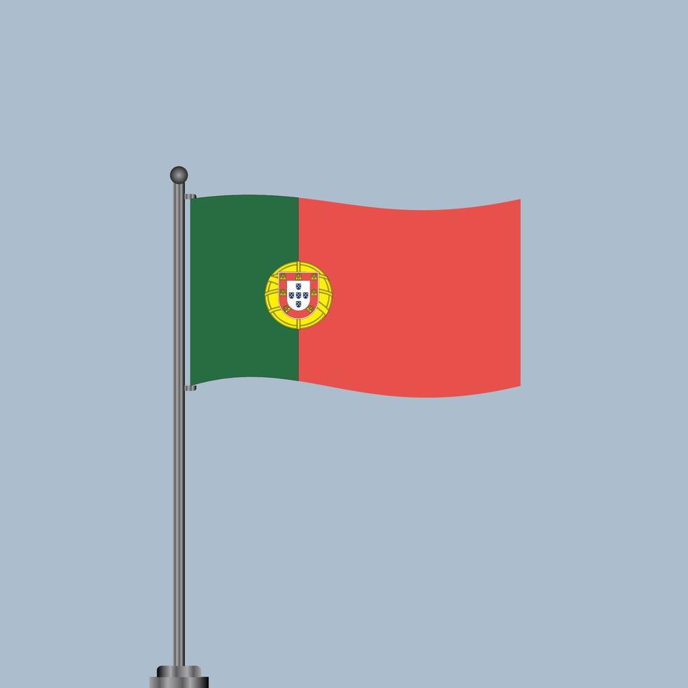 illustratie van Portugal vlag sjabloon vector