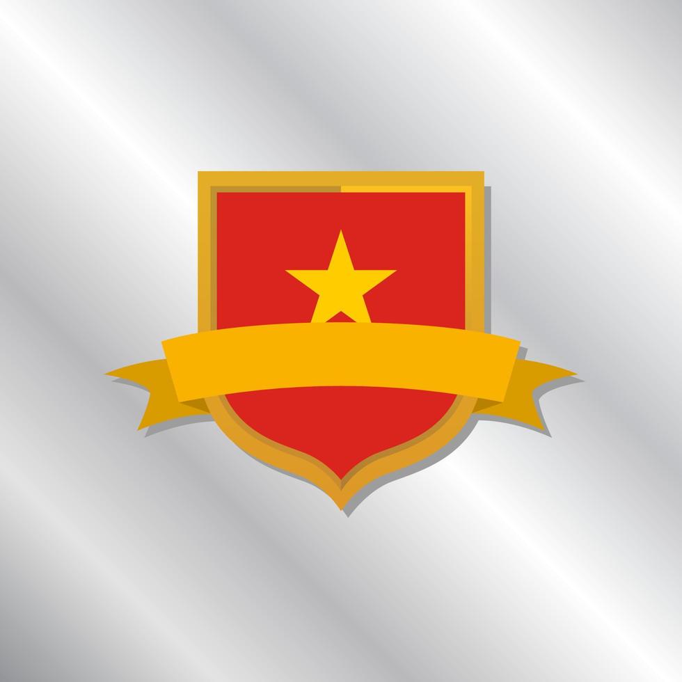 illustratie van Vietnam vlag sjabloon vector