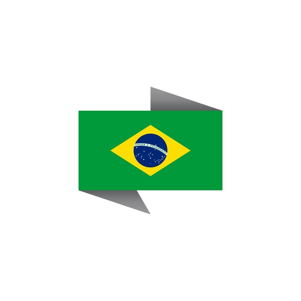 illustratie van Brazilië vlag sjabloon vector