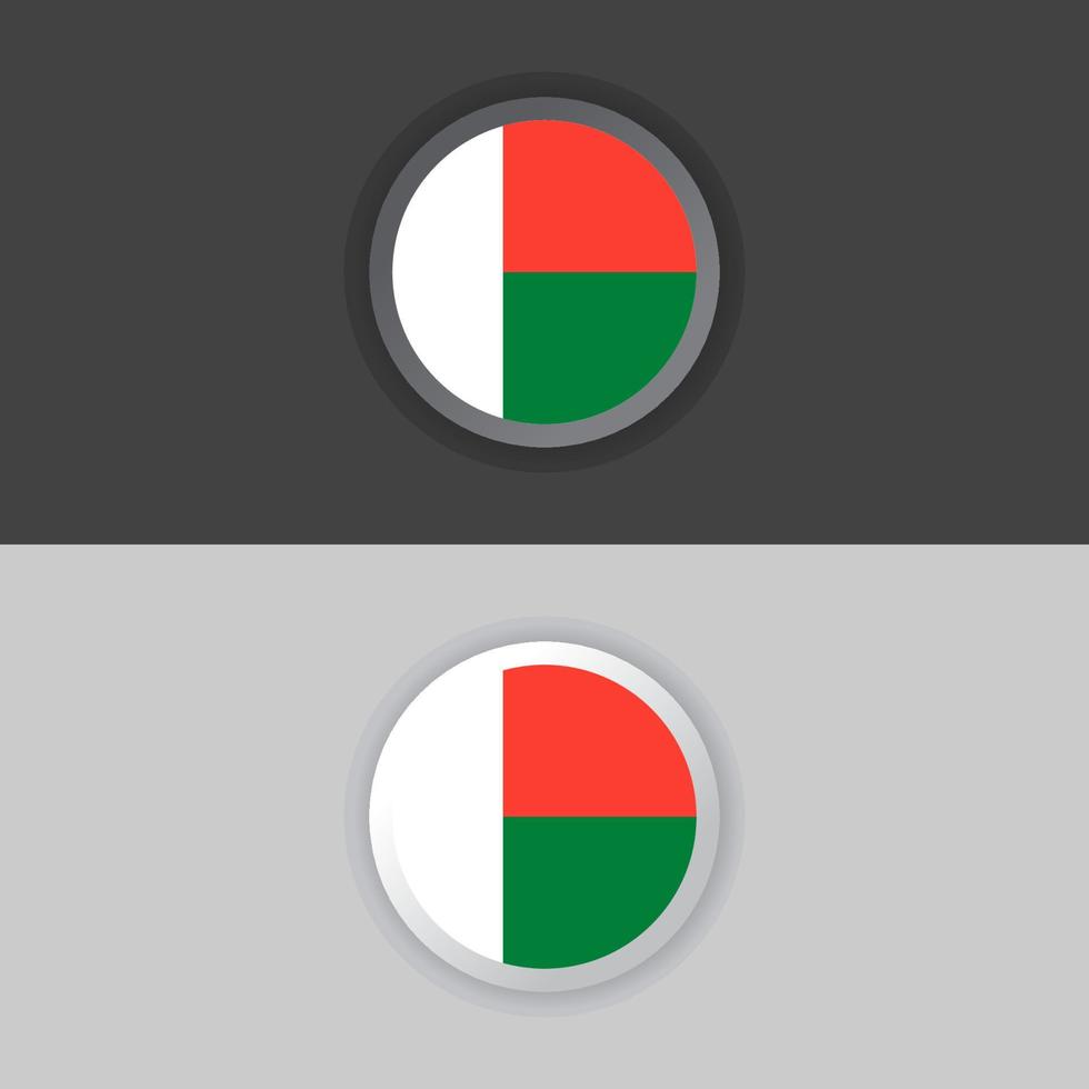 illustratie van Madagascar vlag sjabloon vector