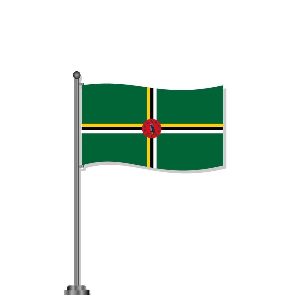 illustratie van domonica vlag sjabloon vector