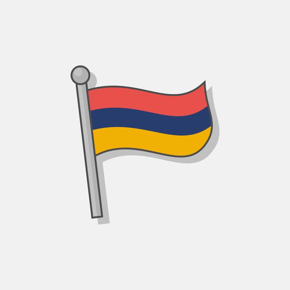 illustratie van Armenië vlag sjabloon vector