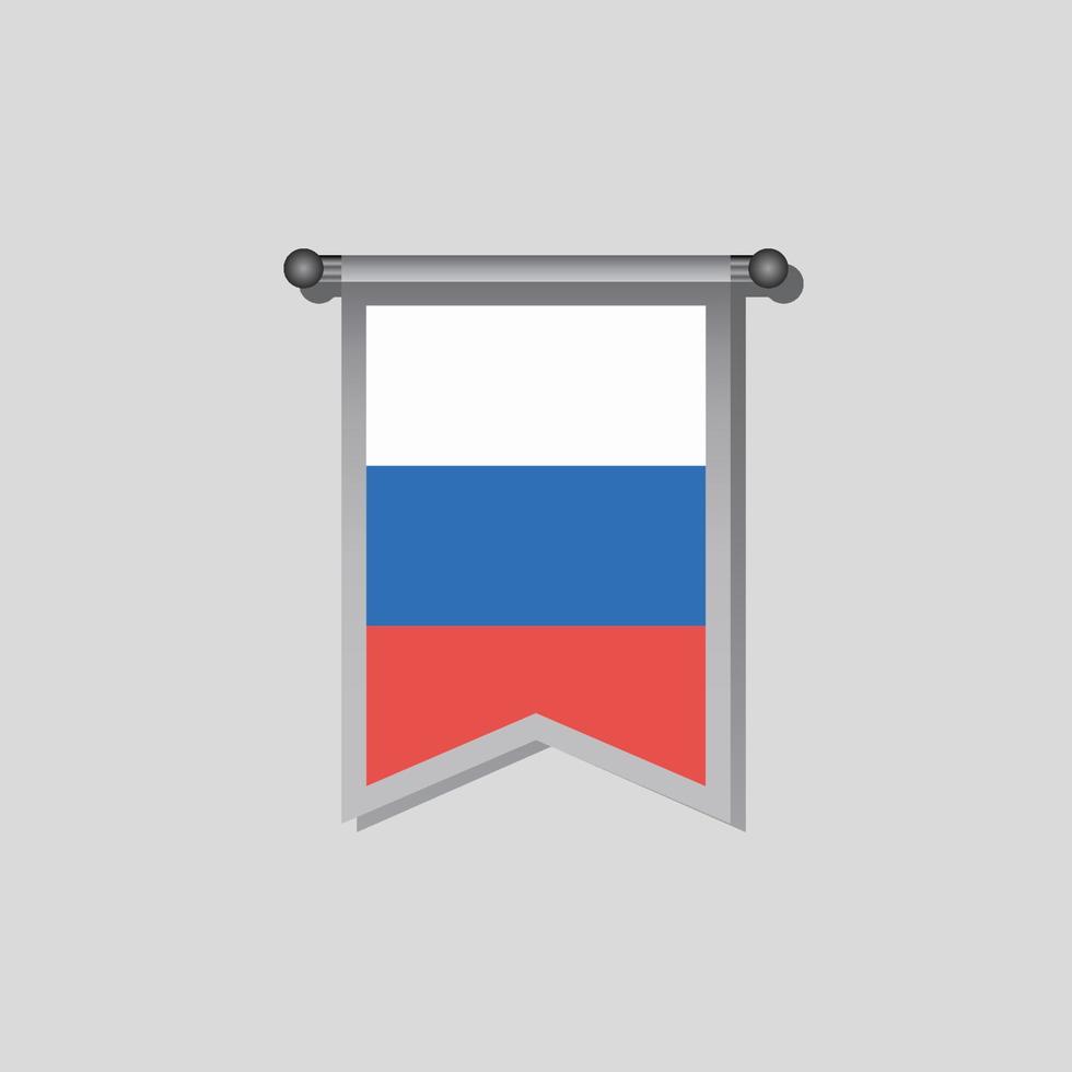 illustratie van Rusland vlag sjabloon vector