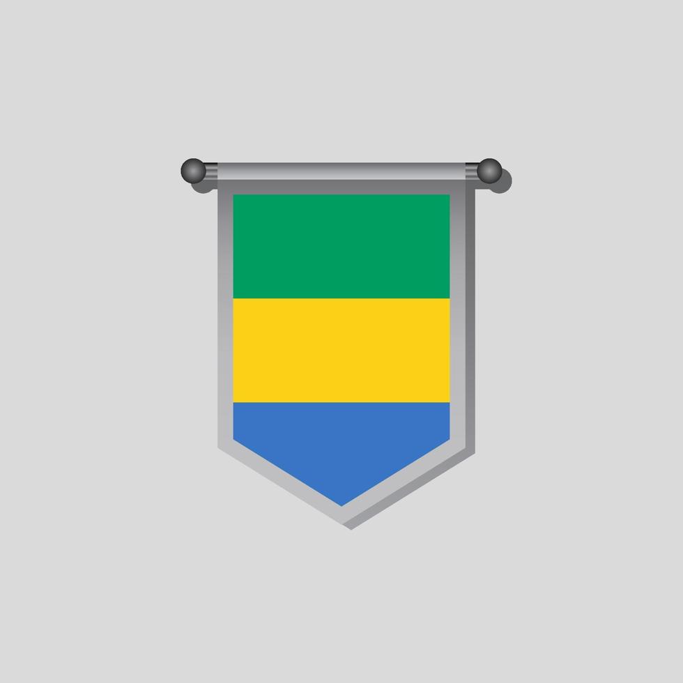 illustratie van Gabon vlag sjabloon vector