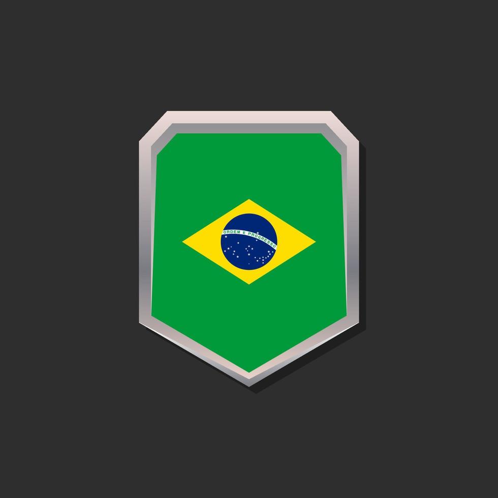 illustratie van Brazilië vlag sjabloon vector