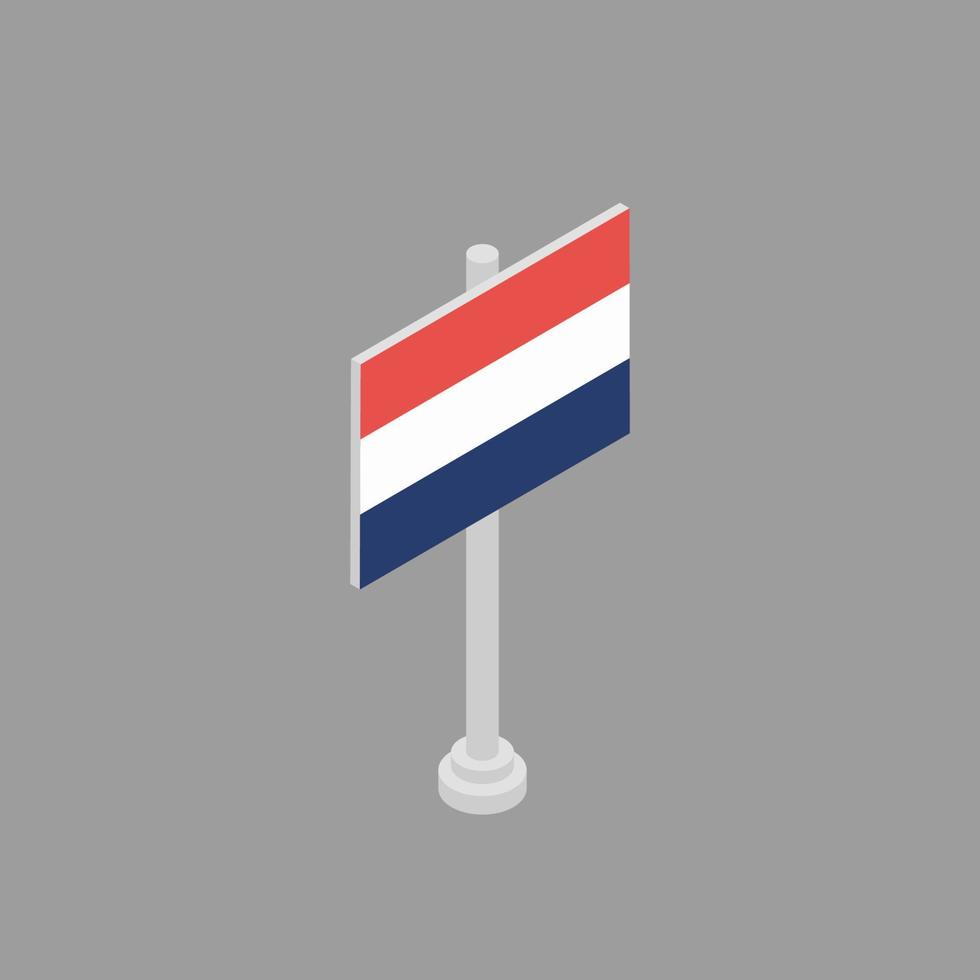 illustratie van Nederland vlag sjabloon vector