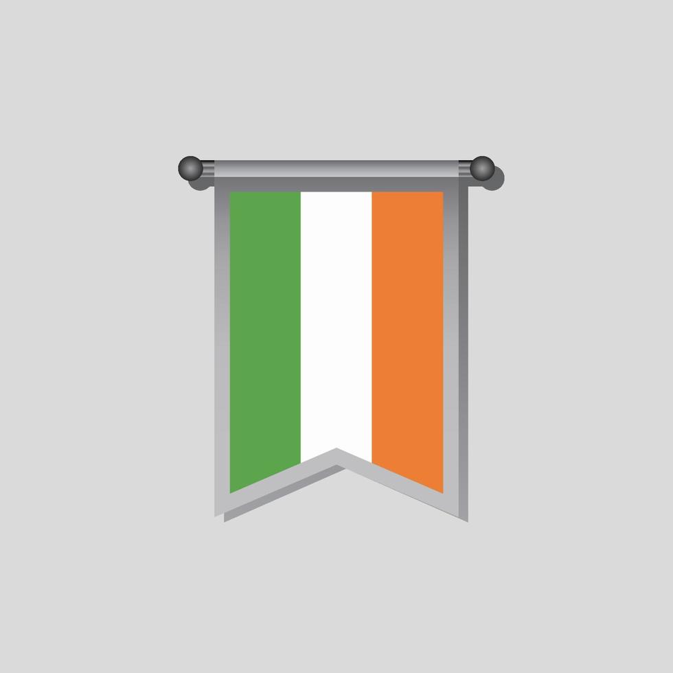 illustratie van Ierland vlag sjabloon vector