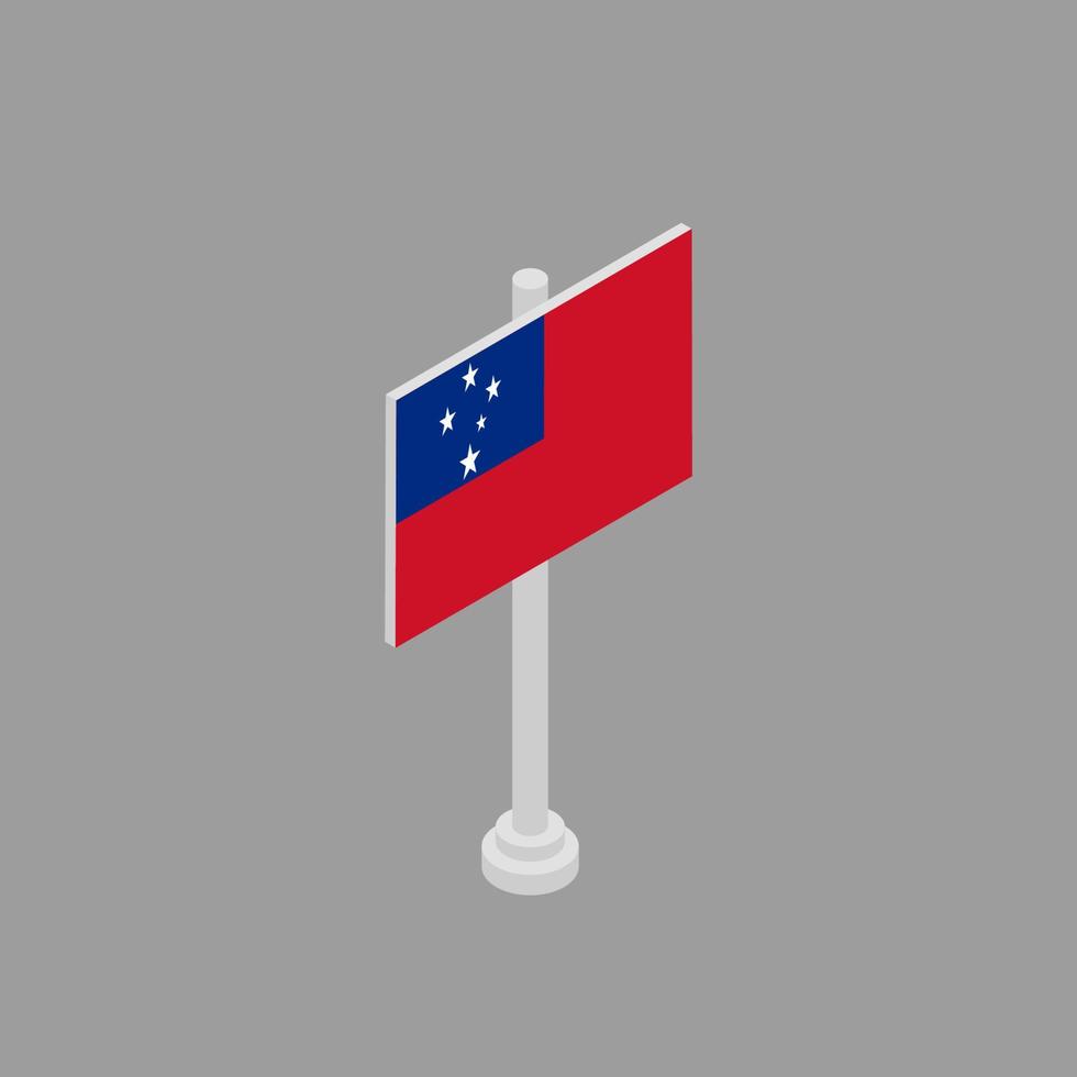 illustratie van Samoa vlag sjabloon vector