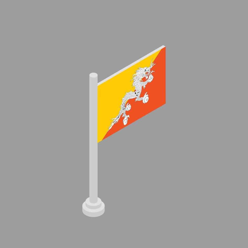 illustratie van Bhutan vlag sjabloon vector