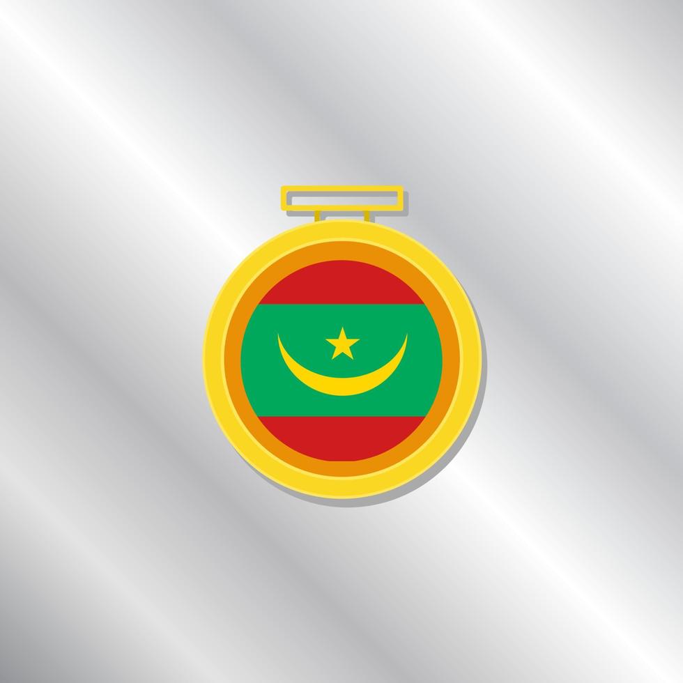 illustratie van mauritania vlag sjabloon vector