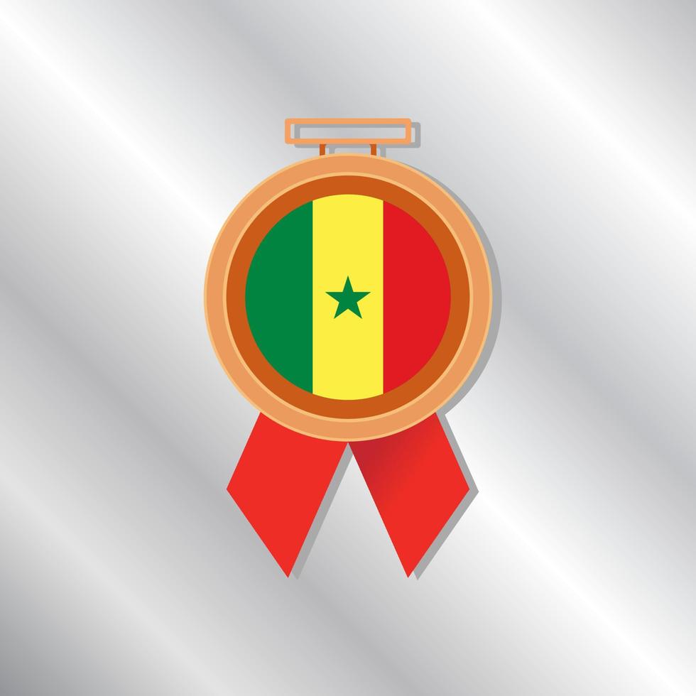 illustratie van Senegal vlag sjabloon vector