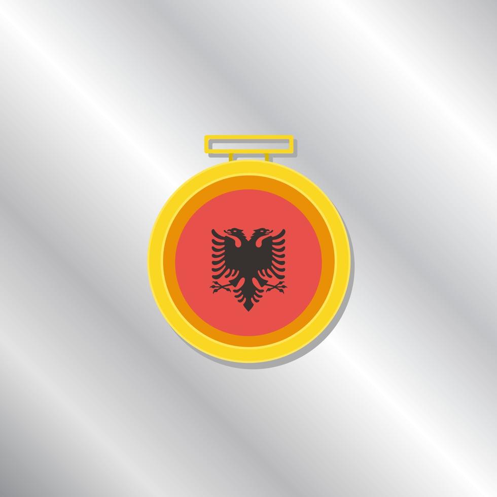 illustratie van Albanië vlag sjabloon vector