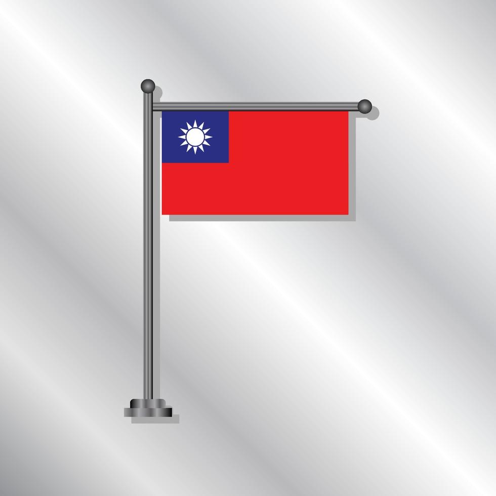 illustratie van Taiwan vlag sjabloon vector