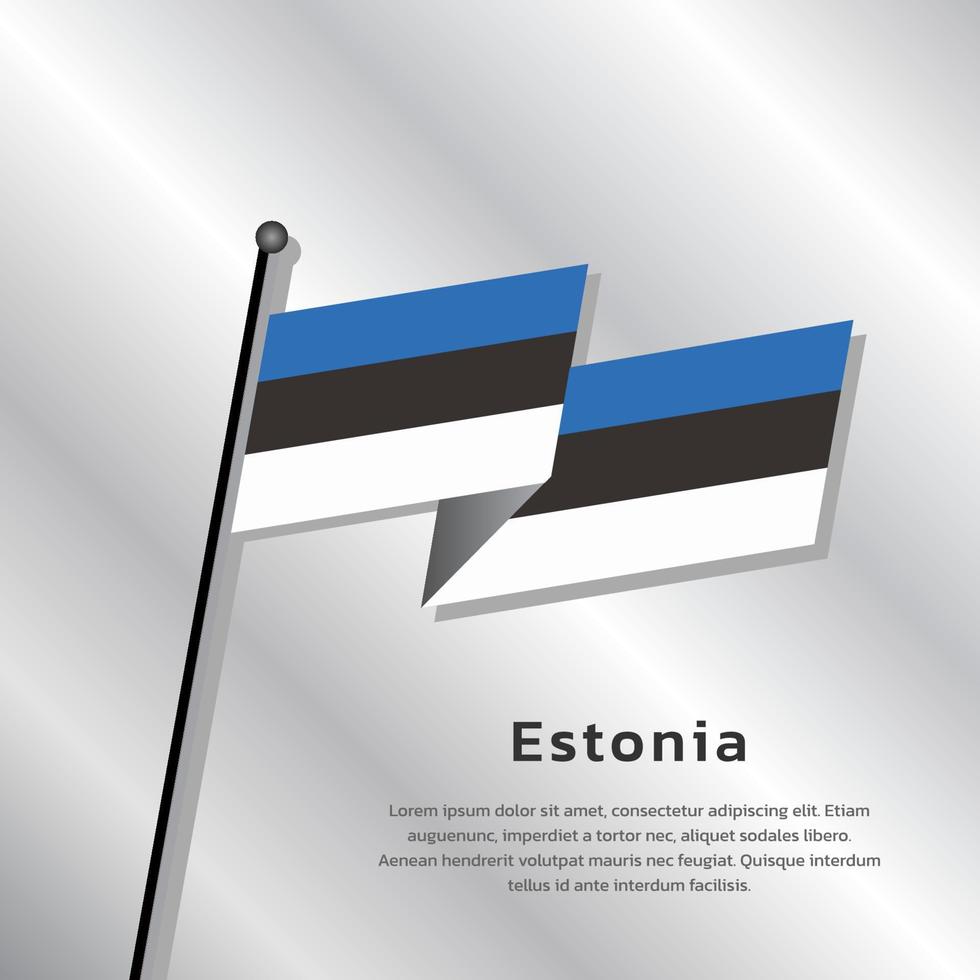 illustratie van Estland vlag sjabloon vector
