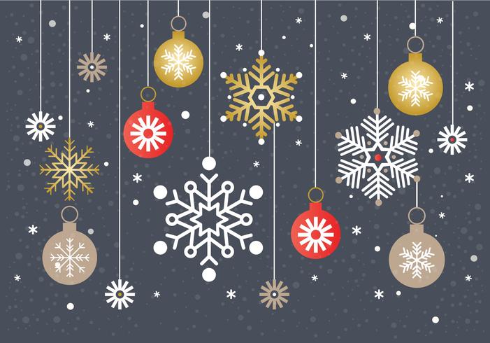 Gratis Kerstmis Sneeuwvlok Achtergrond Vector