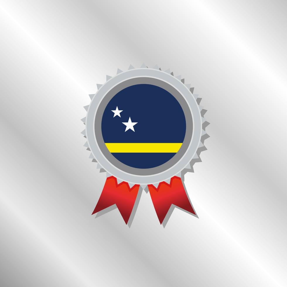 illustratie van Curacao vlag sjabloon vector