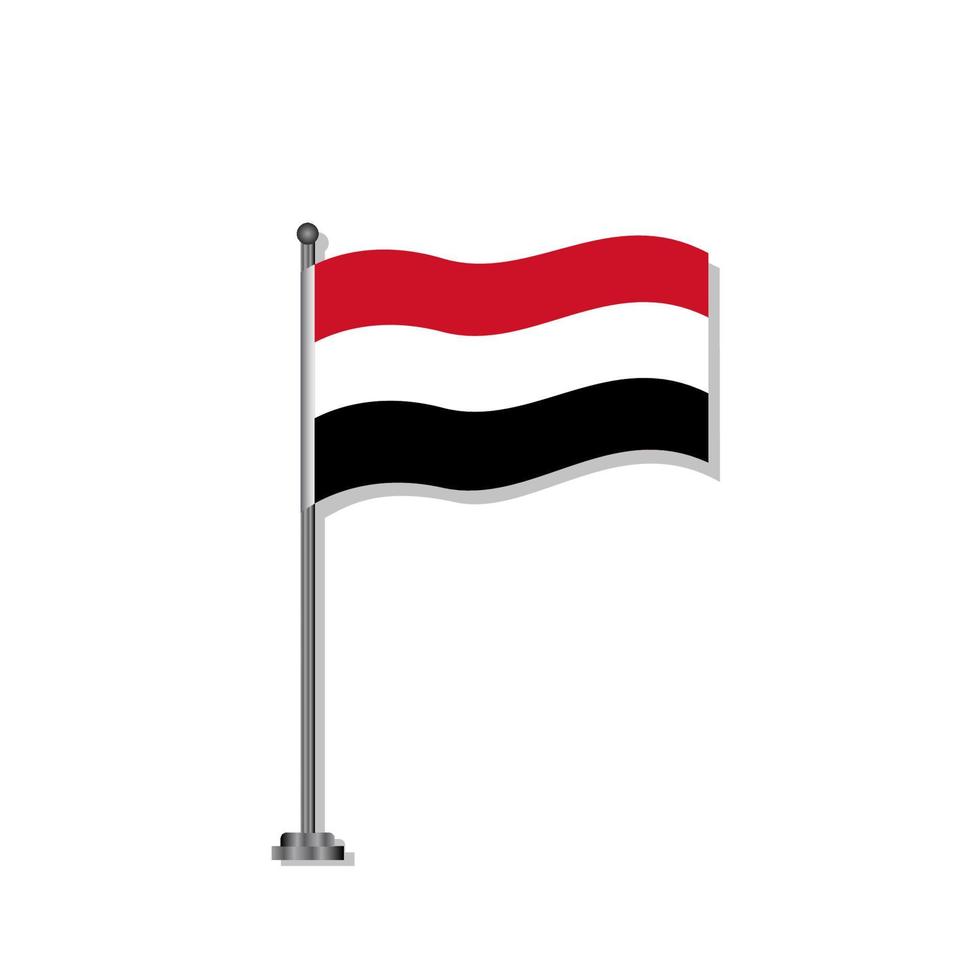 illustratie van Jemen vlag sjabloon vector