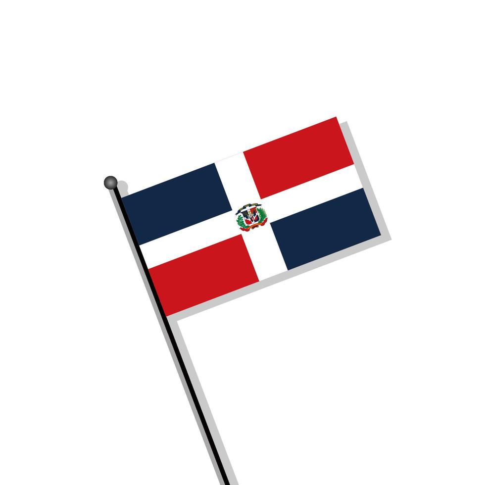 illustratie van dominicaans republiek vlag sjabloon vector