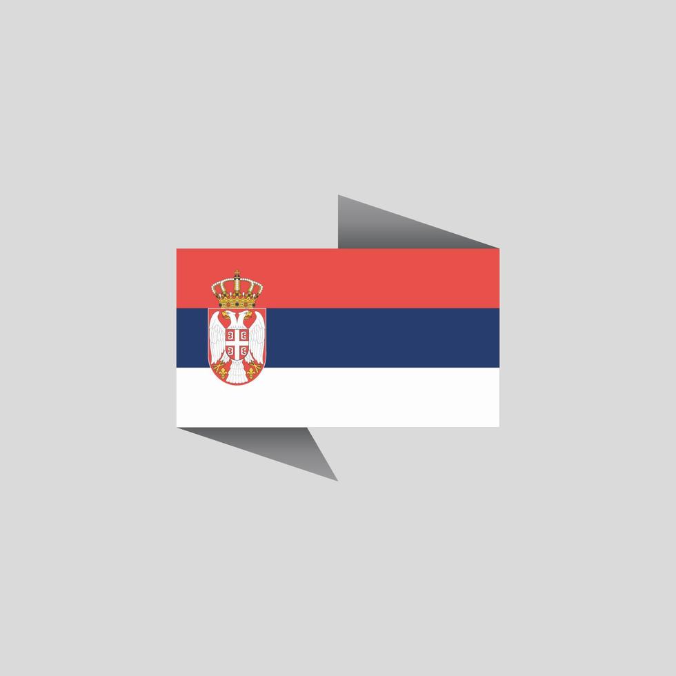 illustratie van Servië vlag sjabloon vector