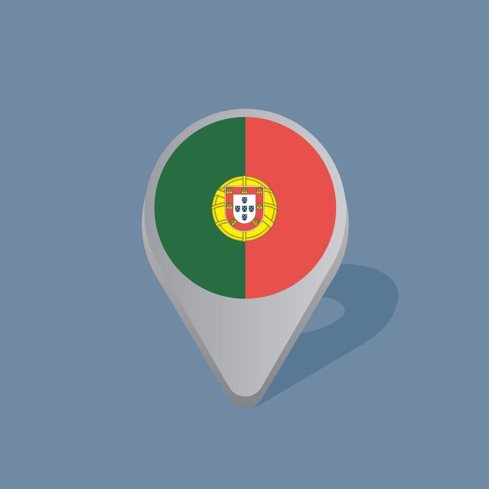 illustratie van Portugal vlag sjabloon vector