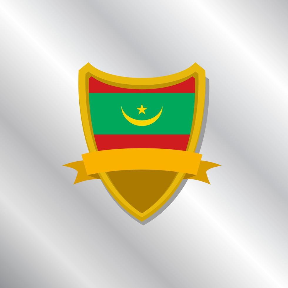 illustratie van mauritania vlag sjabloon vector