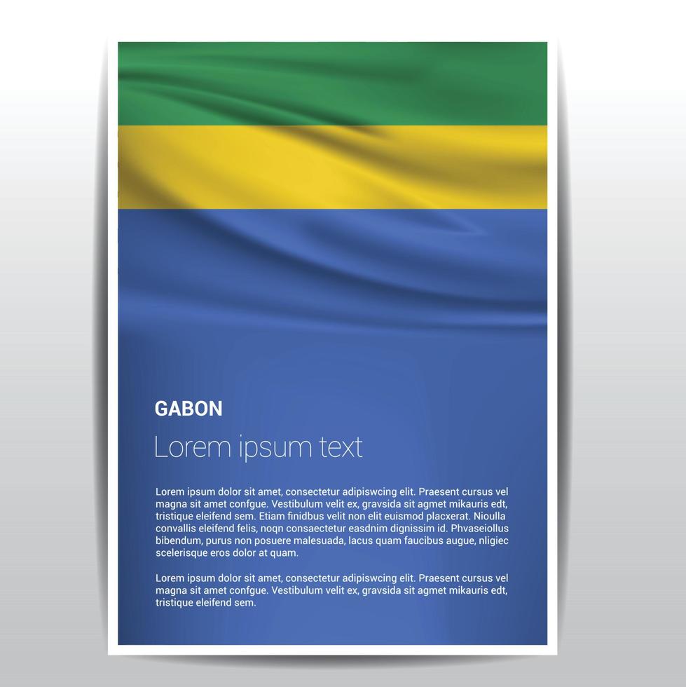 Gabon vlag ontwerp vector
