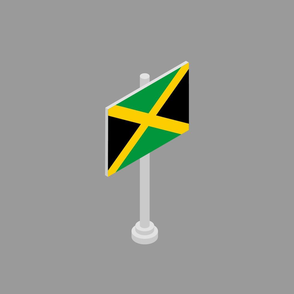illustratie van Jamaica vlag sjabloon vector