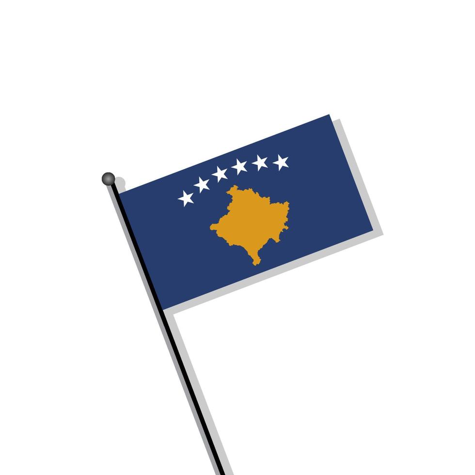 illustratie van kosova vlag sjabloon vector