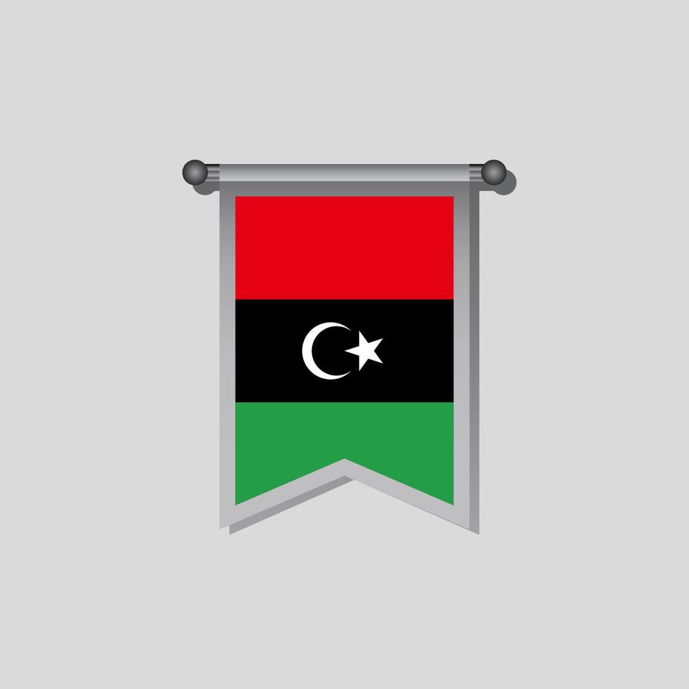 illustratie van Libië vlag sjabloon vector