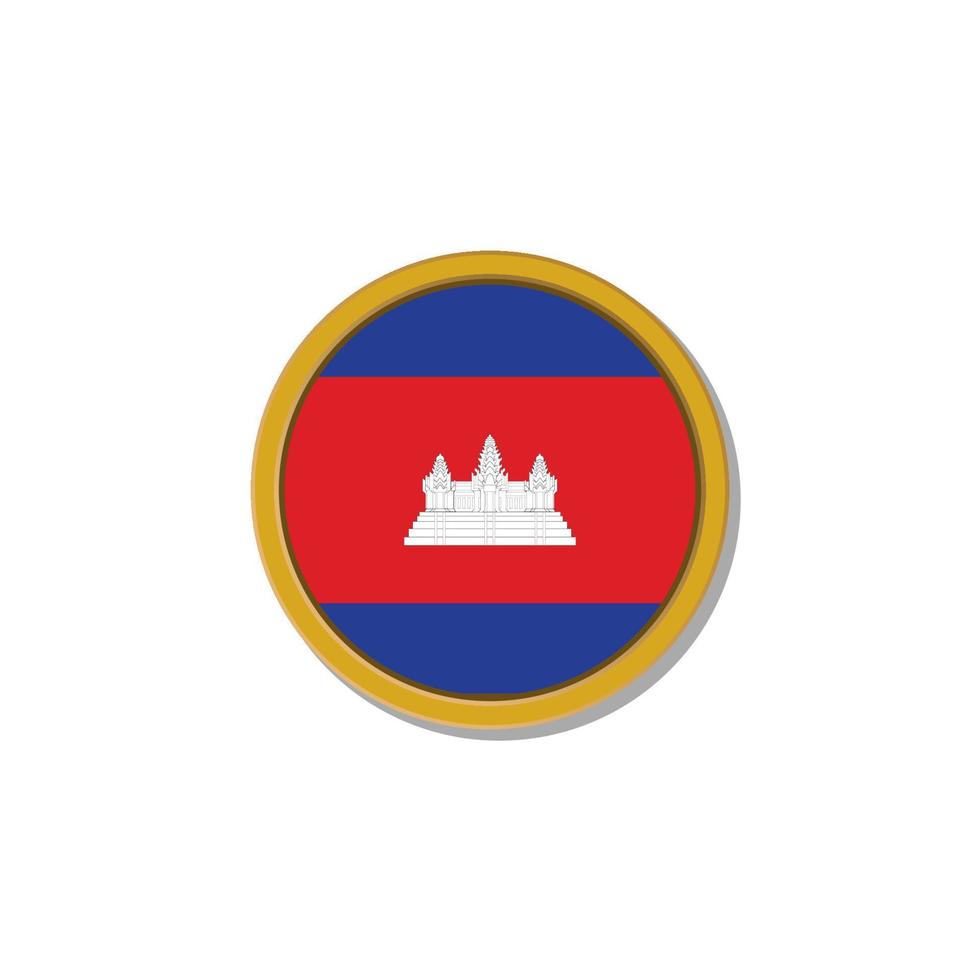 illustratie van Cambodja vlag sjabloon vector