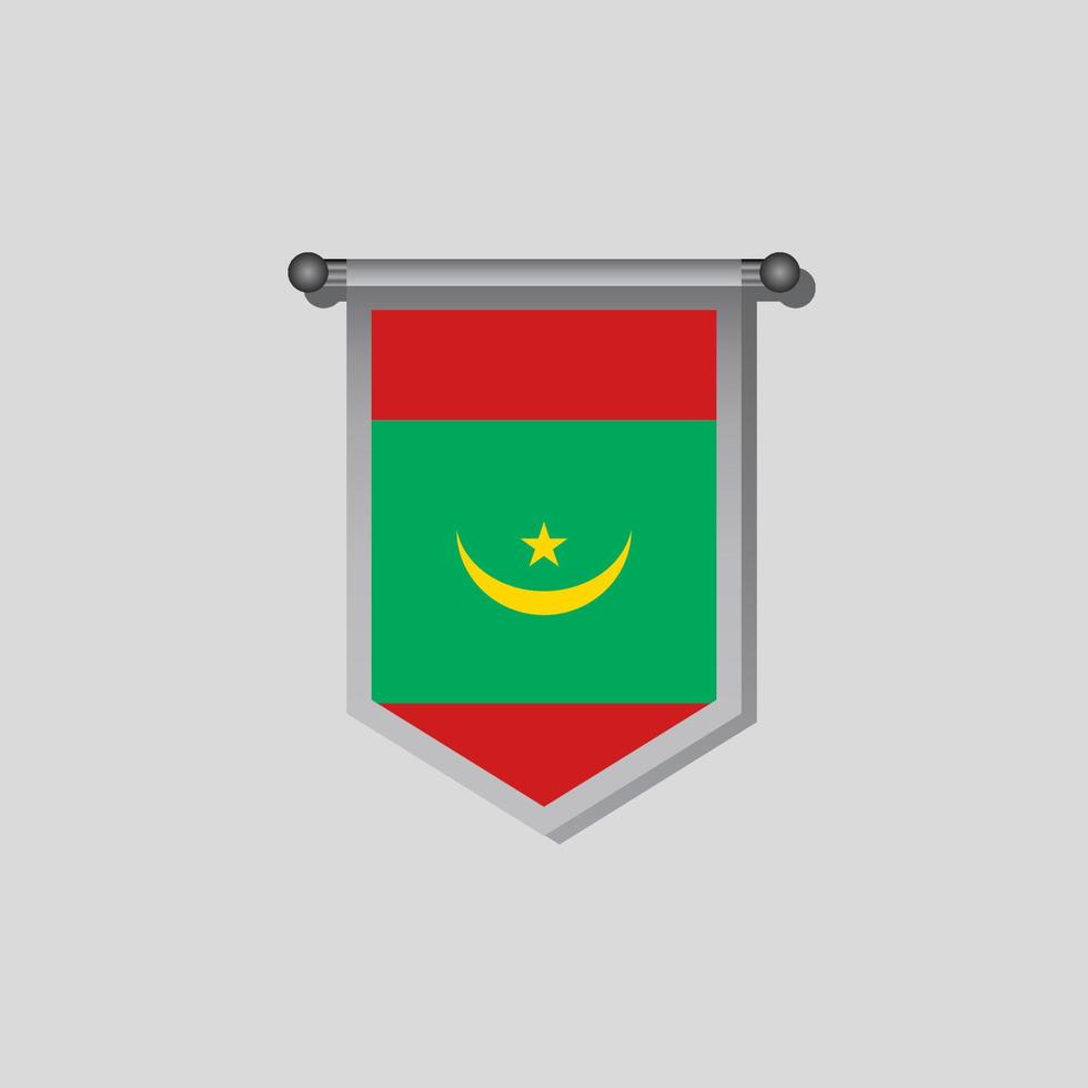 illustratie van mauritania vlag sjabloon vector