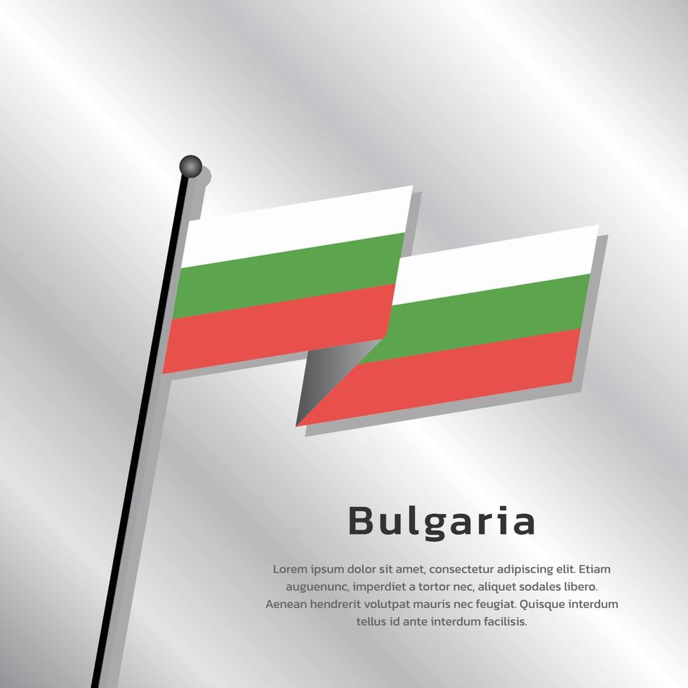 illustratie van bulgarije vlag sjabloon vector