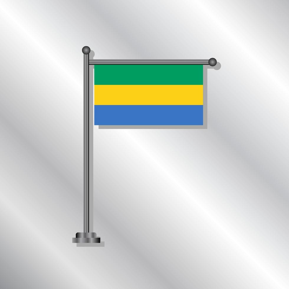 illustratie van Gabon vlag sjabloon vector