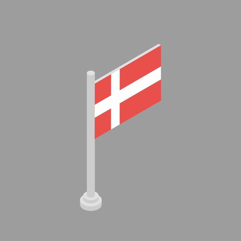 illustratie van Denemarken vlag sjabloon vector