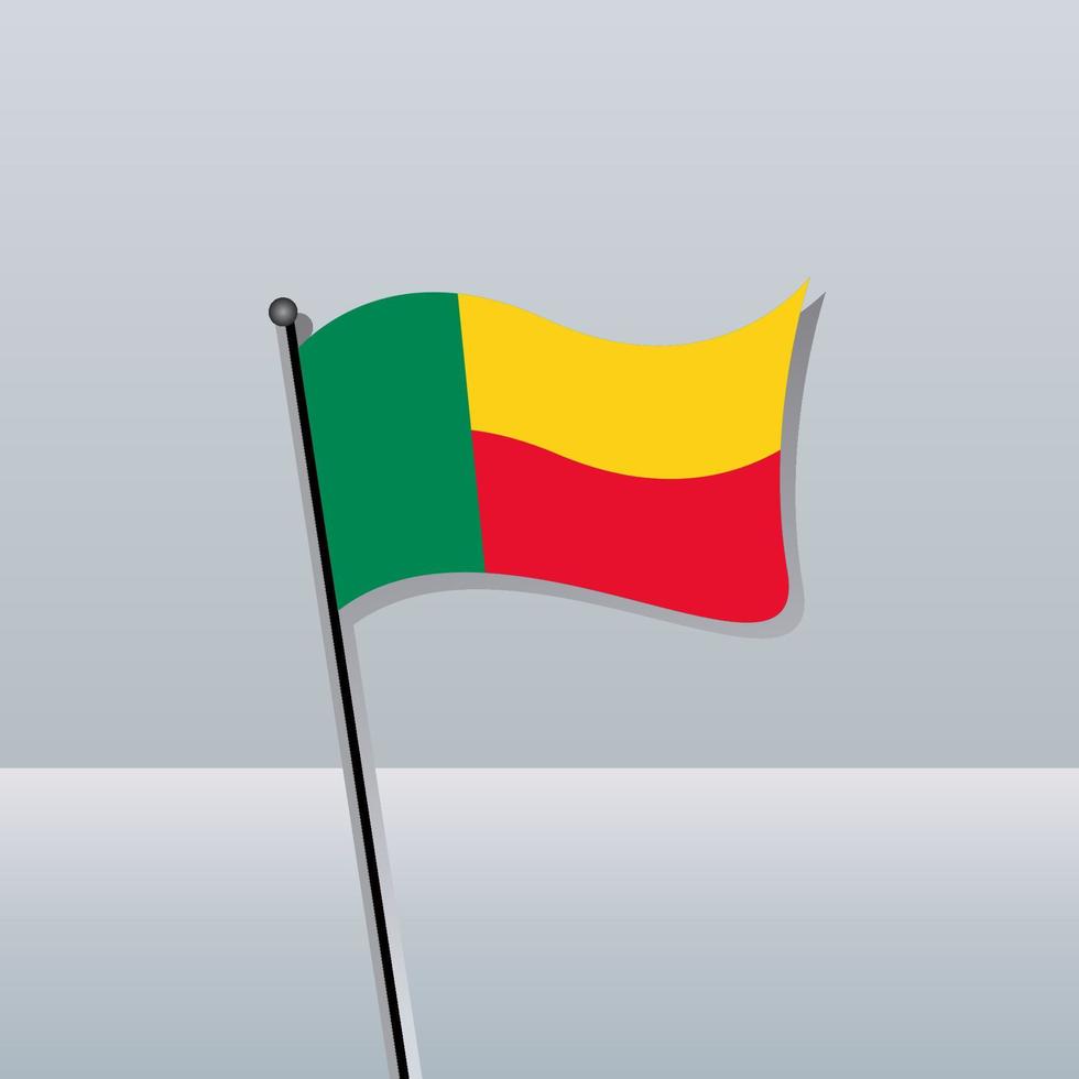 illustratie van Benin vlag sjabloon vector