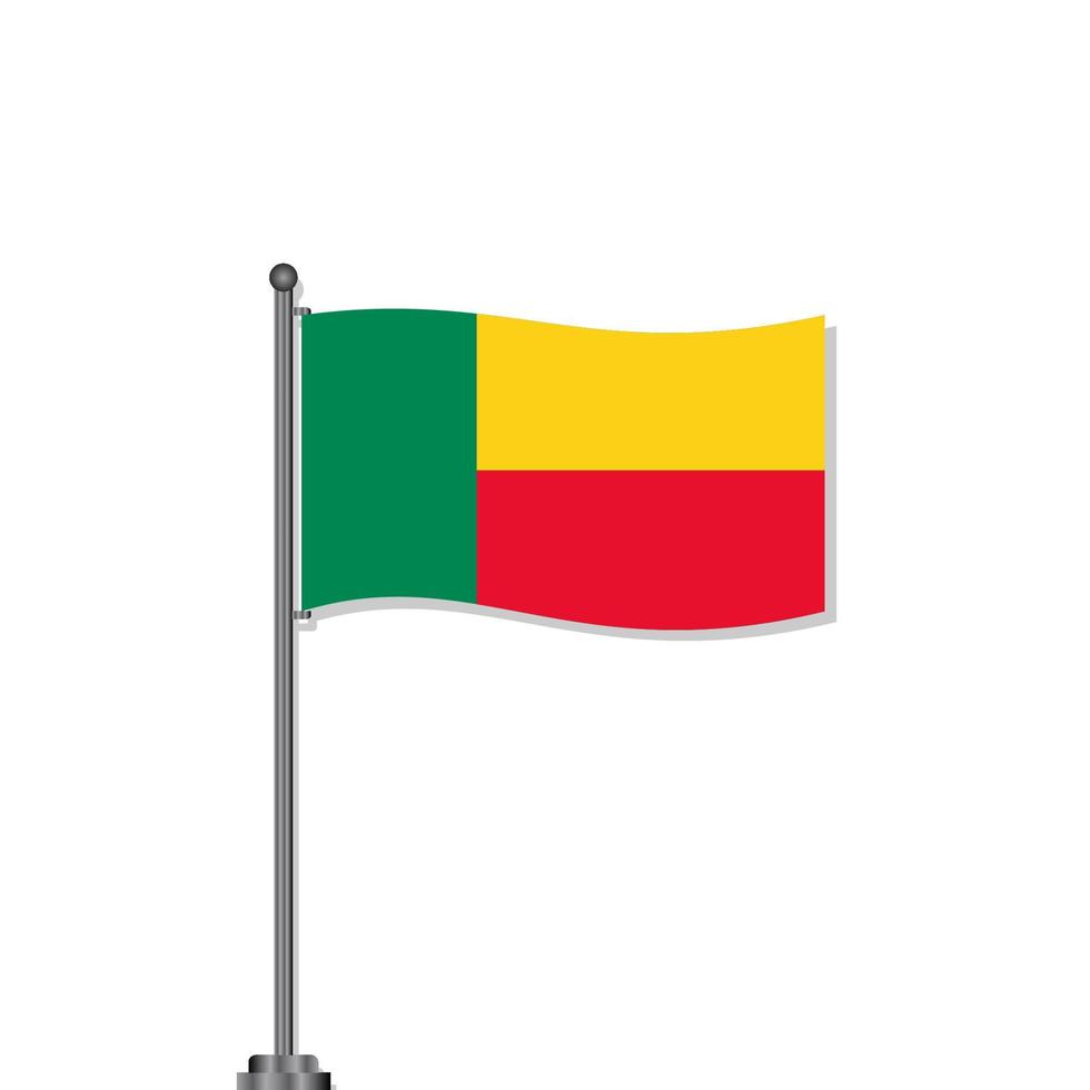 illustratie van Benin vlag sjabloon vector