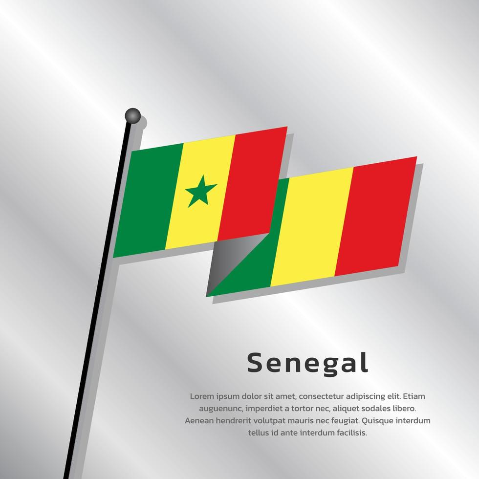 illustratie van Senegal vlag sjabloon vector