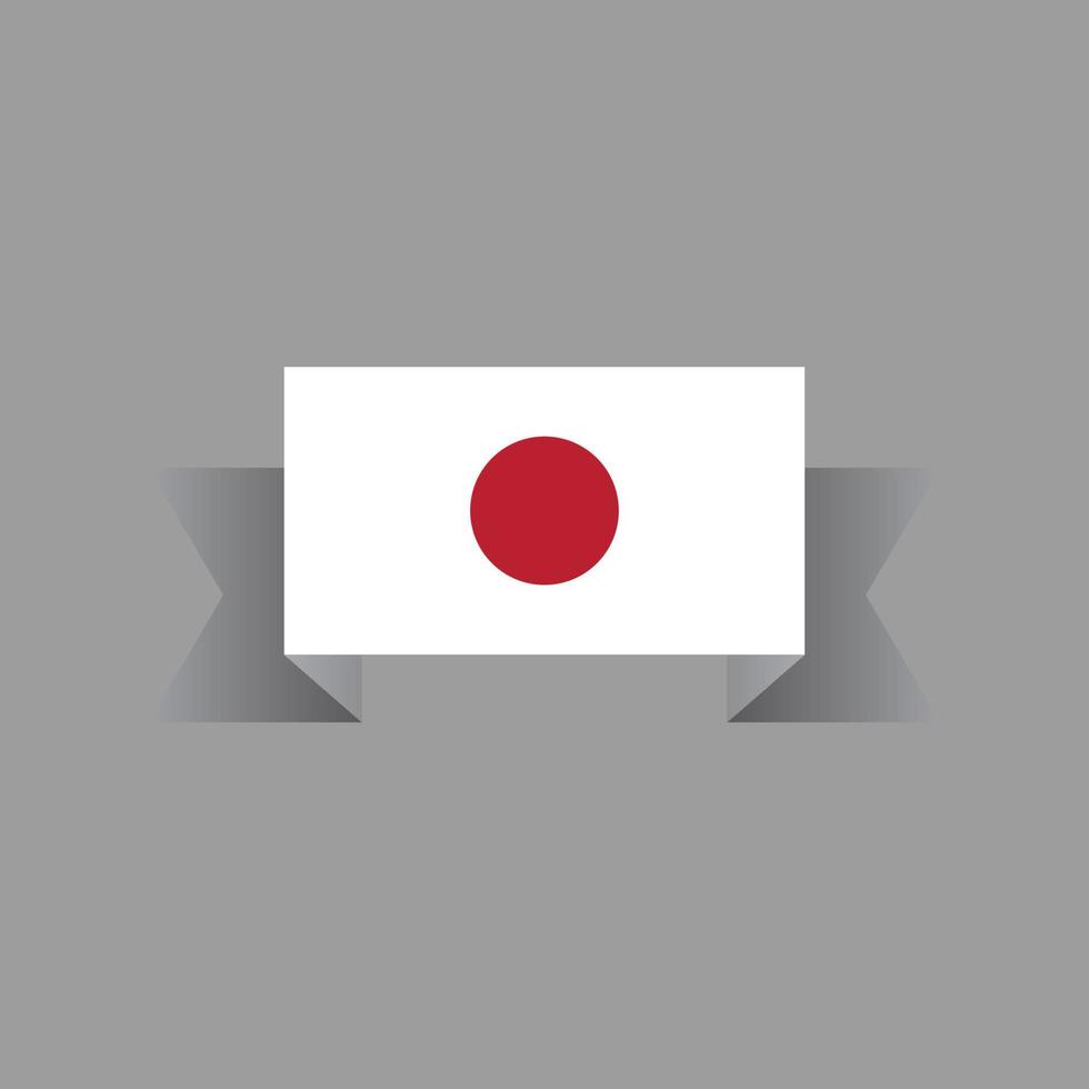 illustratie van Japan vlag sjabloon vector