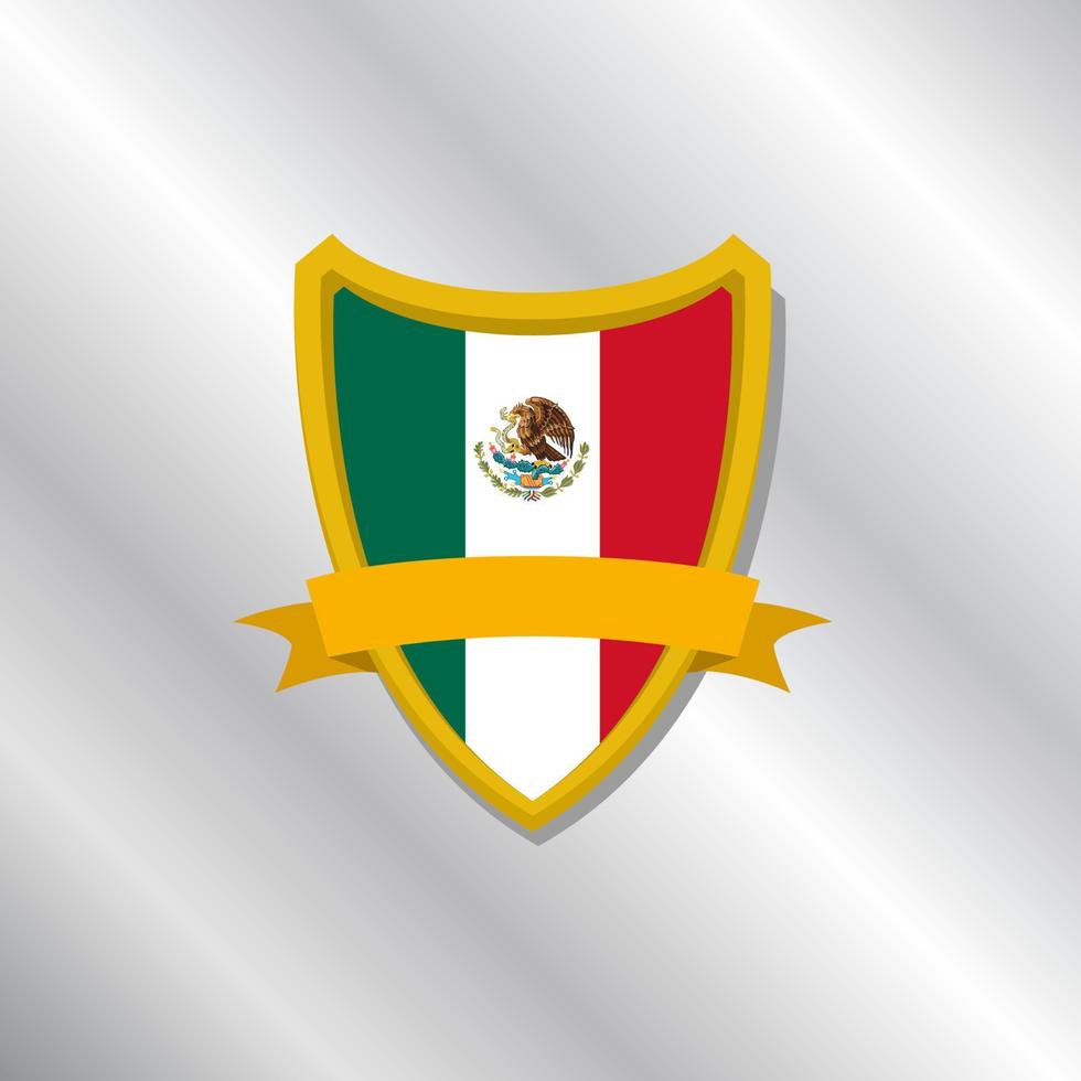 illustratie van Mexico vlag sjabloon vector