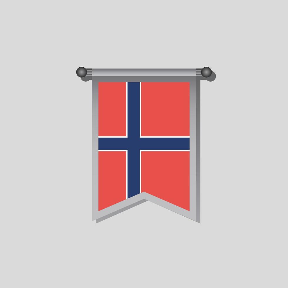 illustratie van Noorwegen vlag sjabloon vector