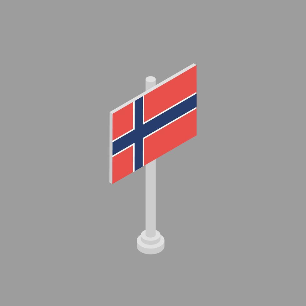 illustratie van Noorwegen vlag sjabloon vector